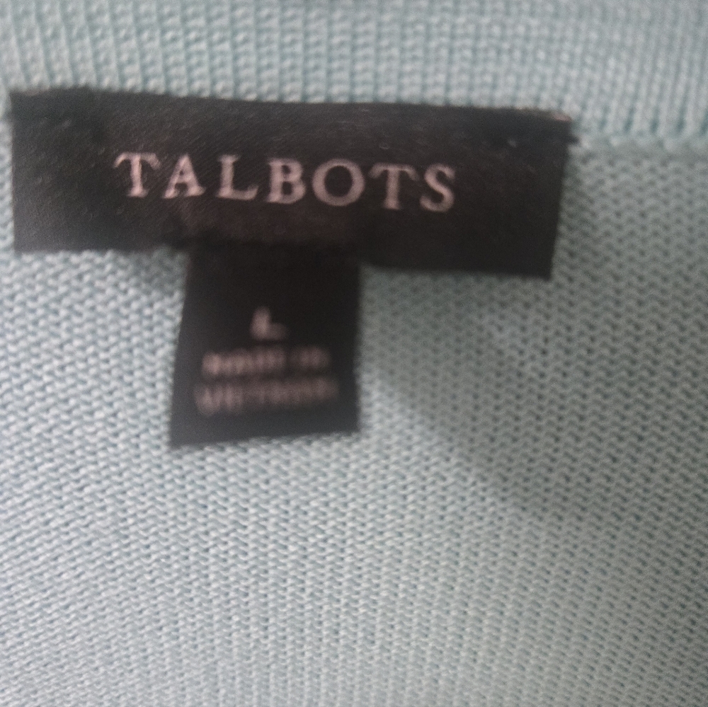 Talbots Women's Light Blue Cardigan Sweater - Picture 2 of 2
